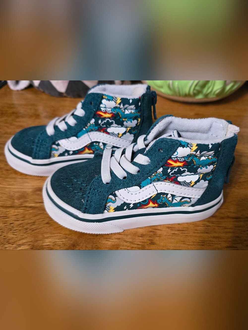 Vans Kids Teal Dragon Hi Top Sneakers